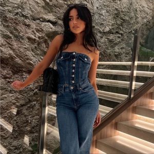 NWT Zara Denim Corset Top